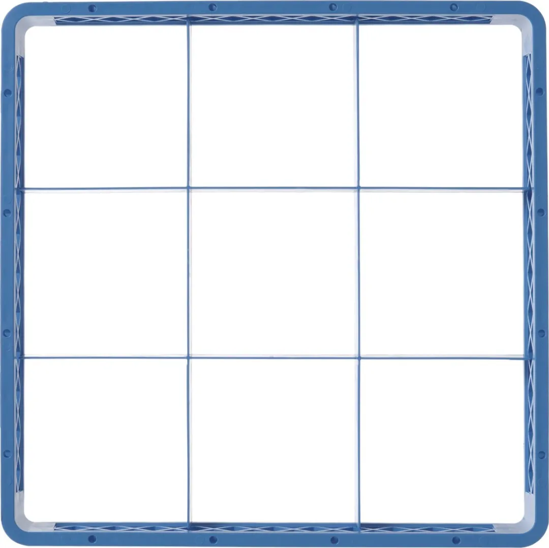 Hendi Vaatwaskorf Verhoger 9 Vakken - 500x500x45mm - Blauw