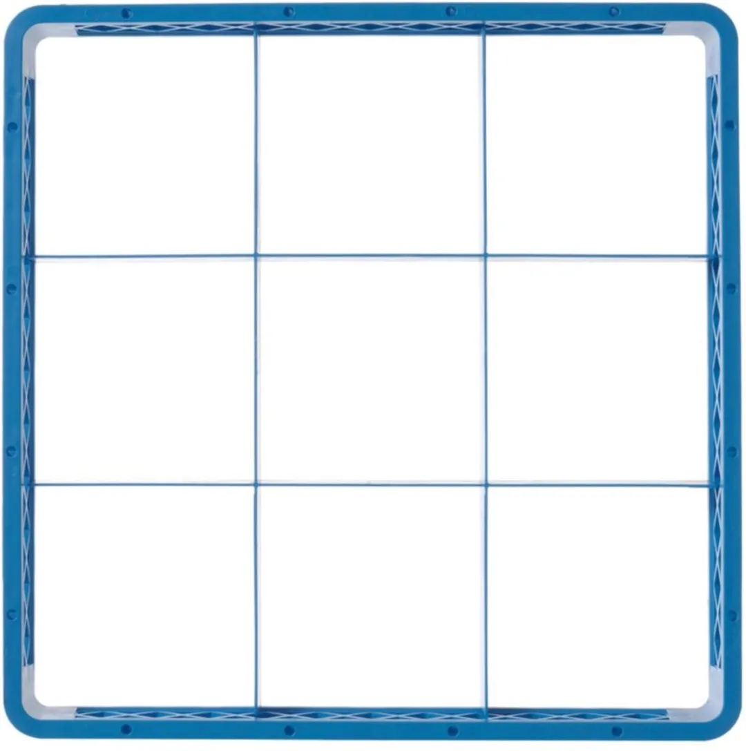 Hendi Vaatwaskorf Verhoger 9 Vakken - 500x500x45mm - Blauw