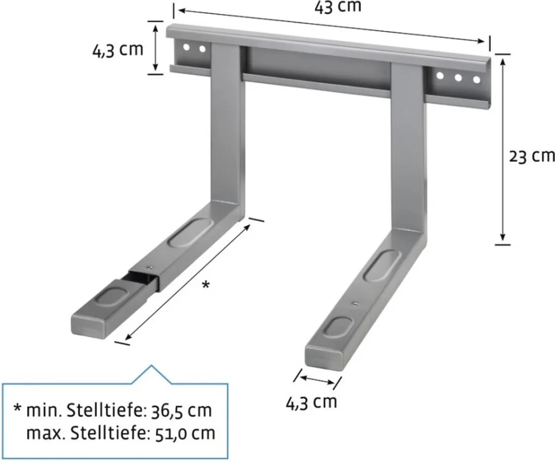 Xavax Universele Wandhouder 110931 - Magnetron - Zilver