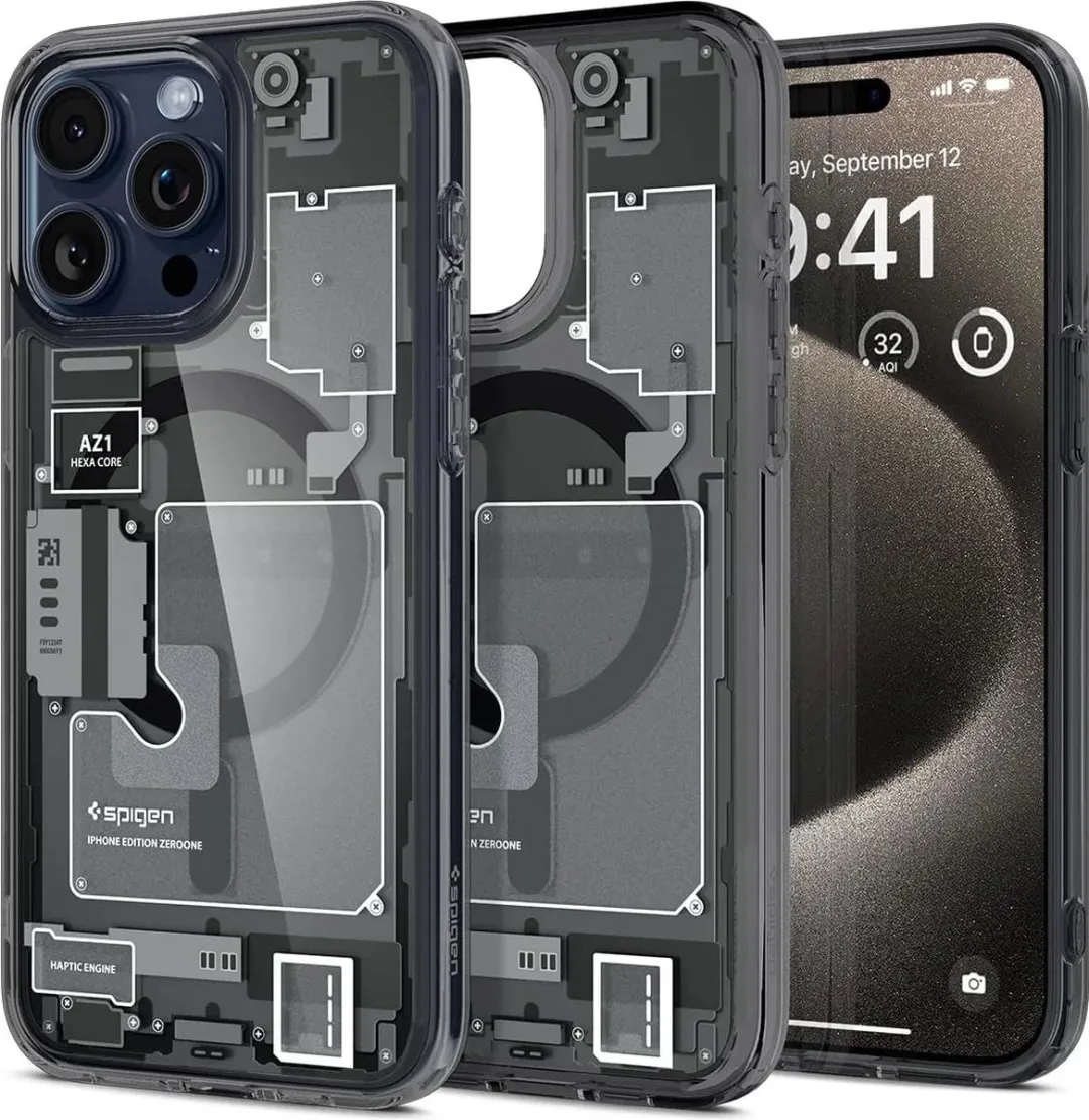 Spigen Ultra Hybrid MagFit ACS06582 Hoesje - iPhone 15 Pro Max Grijs