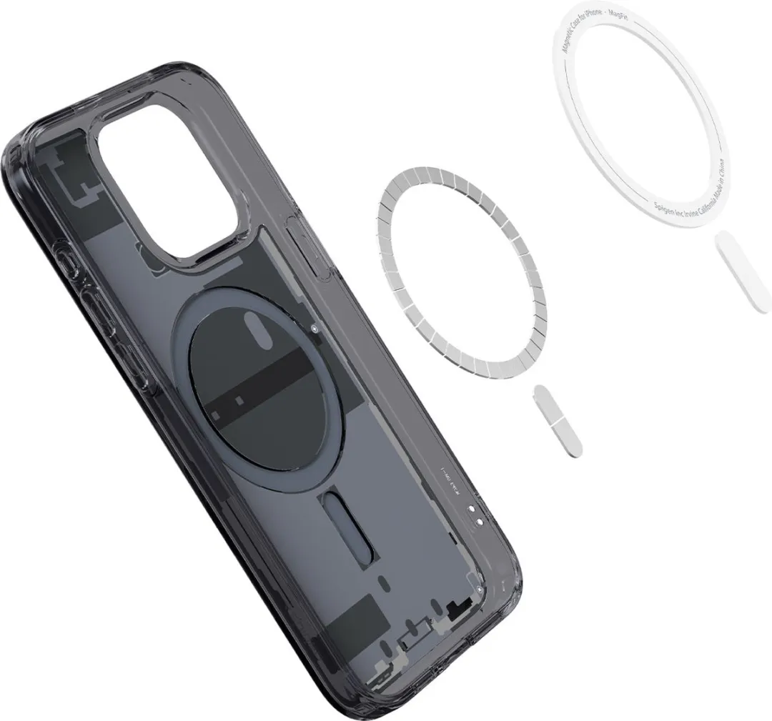Spigen Ultra Hybrid MagFit ACS06582 Hoesje - iPhone 15 Pro Max Grijs - afbeelding 6 van 6