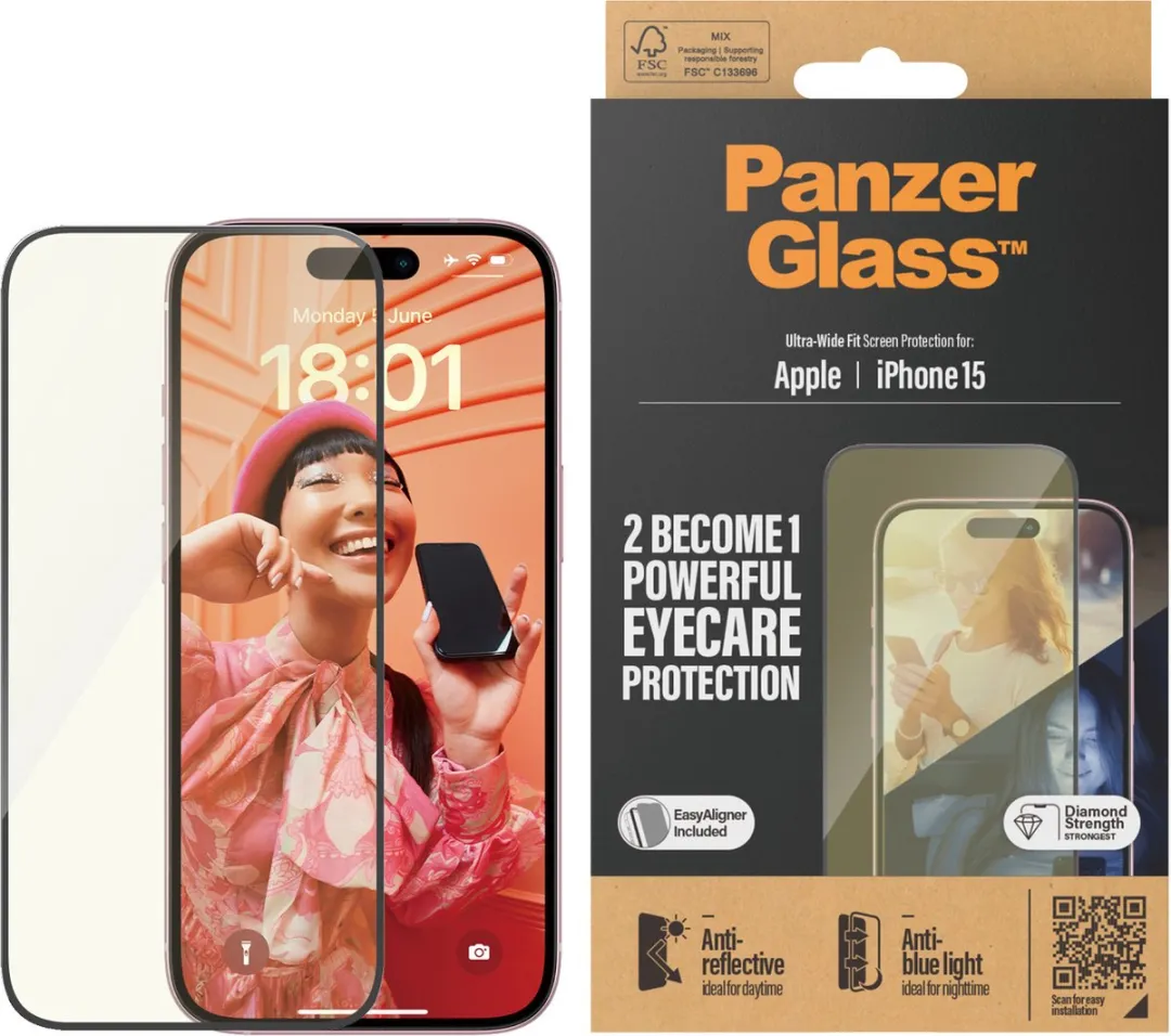 PanzerGlass PZ-2813 iPhone 15 Schermbeschermer Anti-Glare