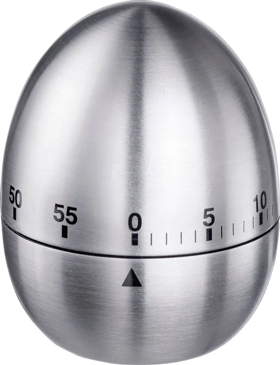 Westmark Short Time Piece, mechanisch, voor 60 minuten, eenvoudig ontwerp, roestvrij staal, Tempus, zilver/zwart, 10972260