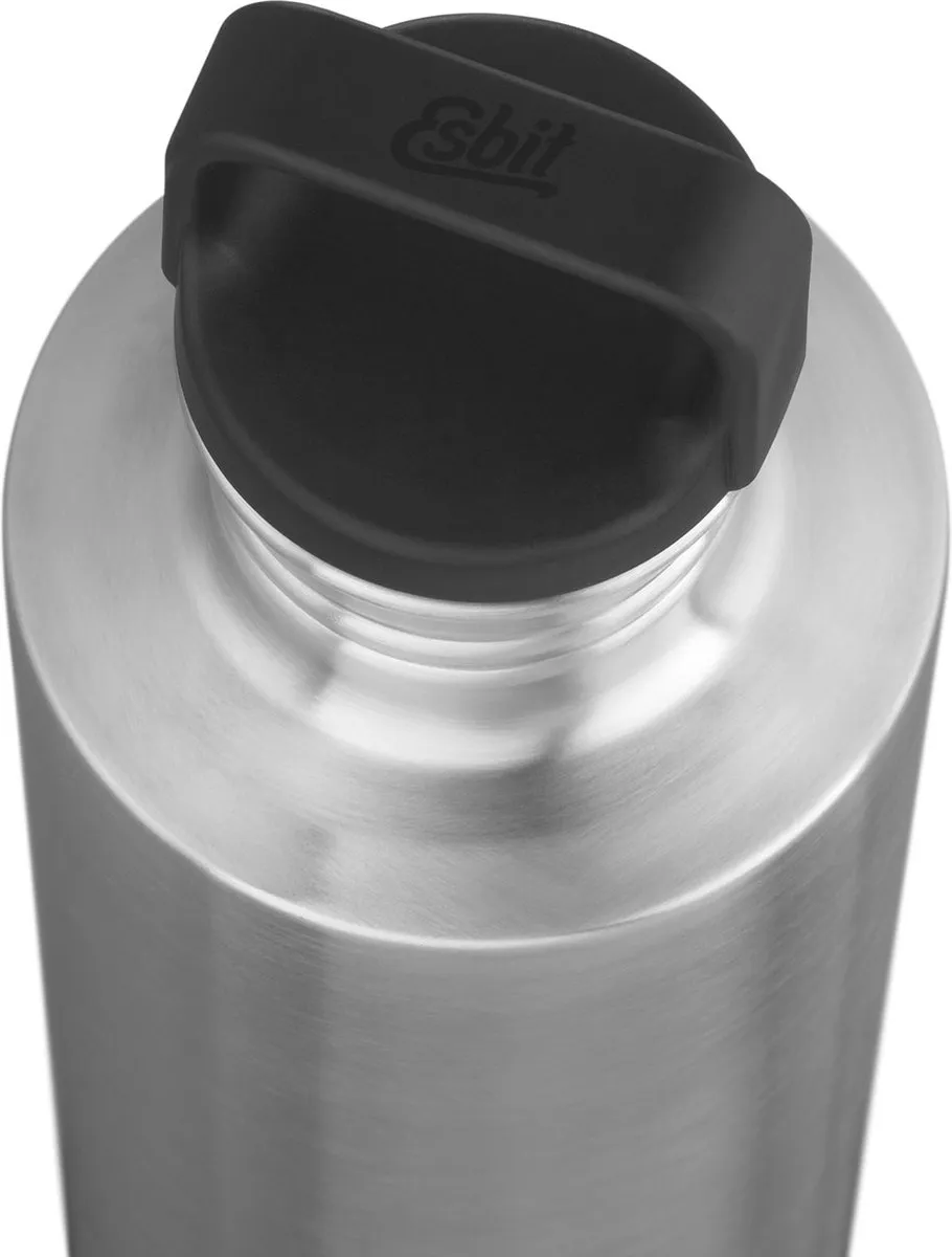 Esbit Sculptor Waterfles - 750ml - Zilver - RVS Drinkfles - Lusdop