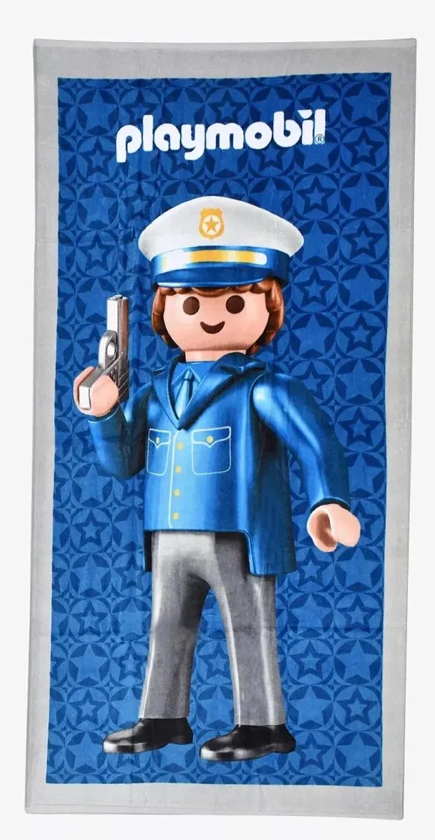 Playmobil Handdoek Politie 70x140cm - Multicolor