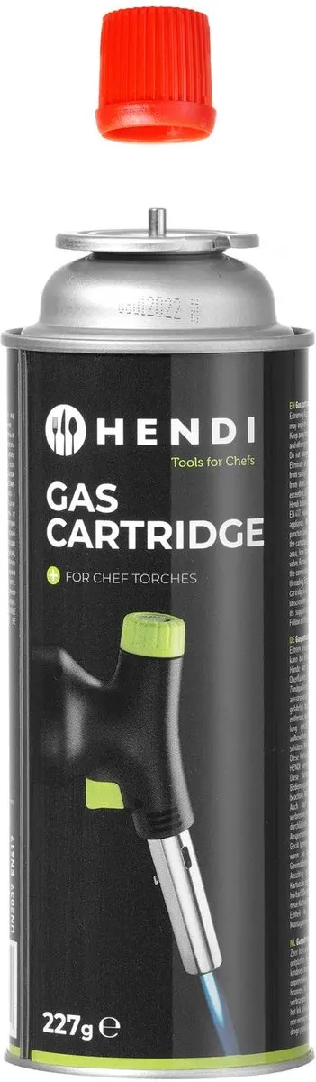 Hendi LPG Gasbus Set 4 Stuks - Butaan 227g - Zwart
