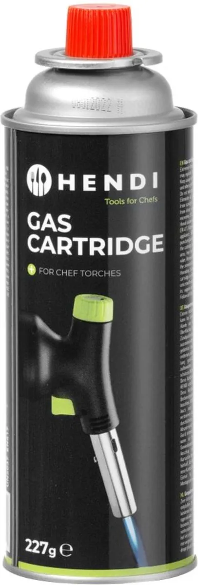 Hendi LPG Gasbus Set 4 Stuks - Butaan 227g - Zwart