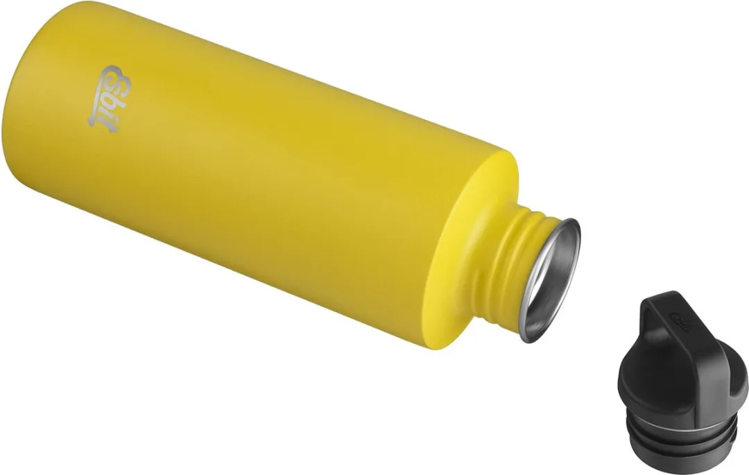 Esbit Sculptor Waterfles - 750ml - Geel - RVS Drinkfles - Lusdop