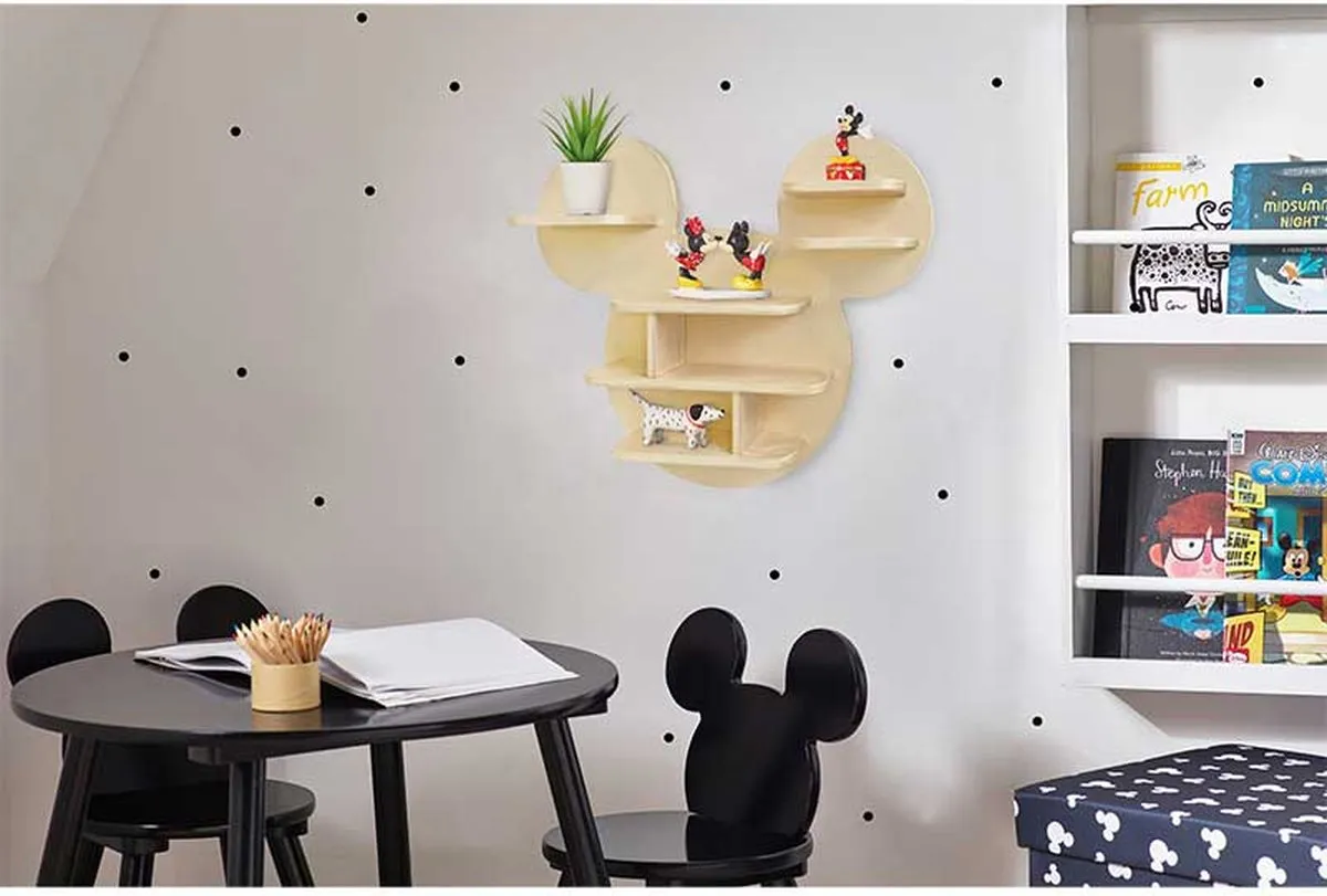 Disney Mickey Mouse Tafel en Stoelen - 2 Stuks Zwart - afbeelding 4 van 5