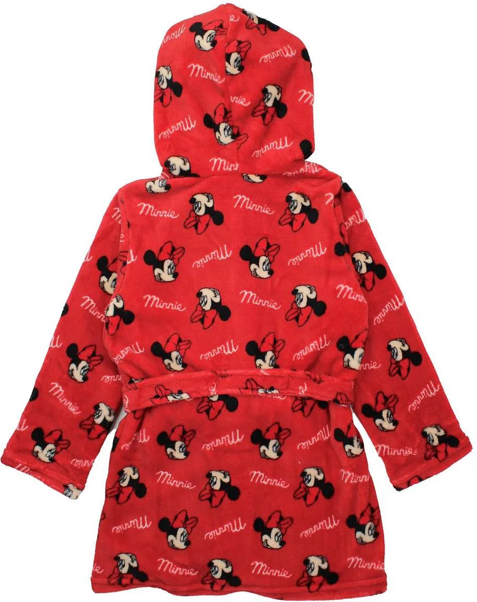 Disney Minnie Mouse Badjas - Maat 122/128 - Rood - afbeelding 2 van 4
