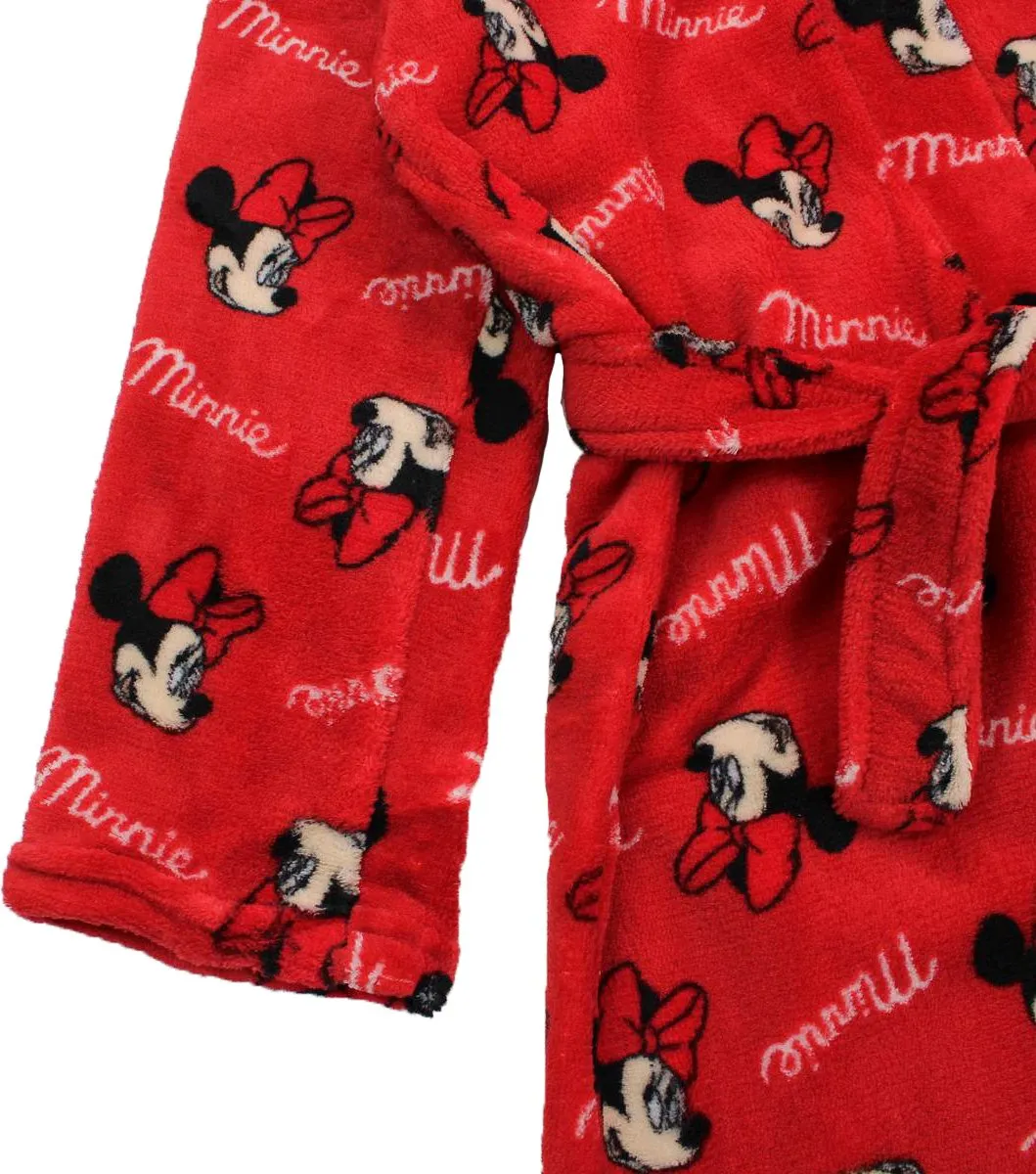 Disney Minnie Mouse Badjas - Maat 122/128 - Rood - afbeelding 4 van 4