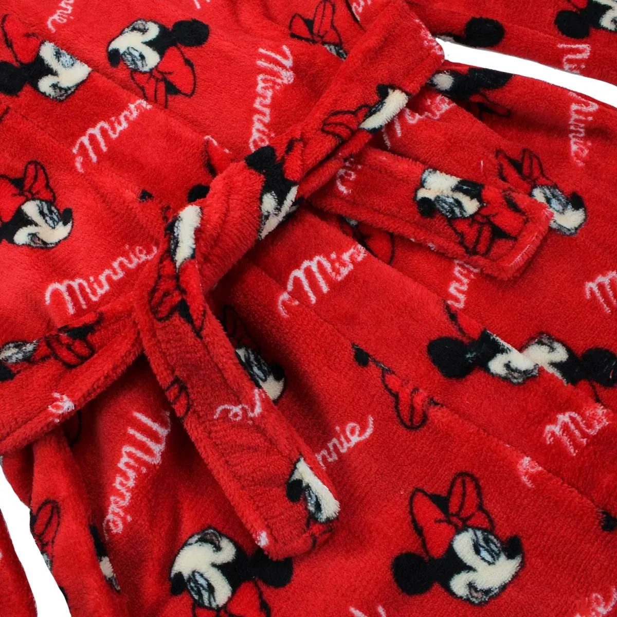 Disney Minnie Mouse Badjas - Maat 122/128 - Rood - afbeelding 3 van 4