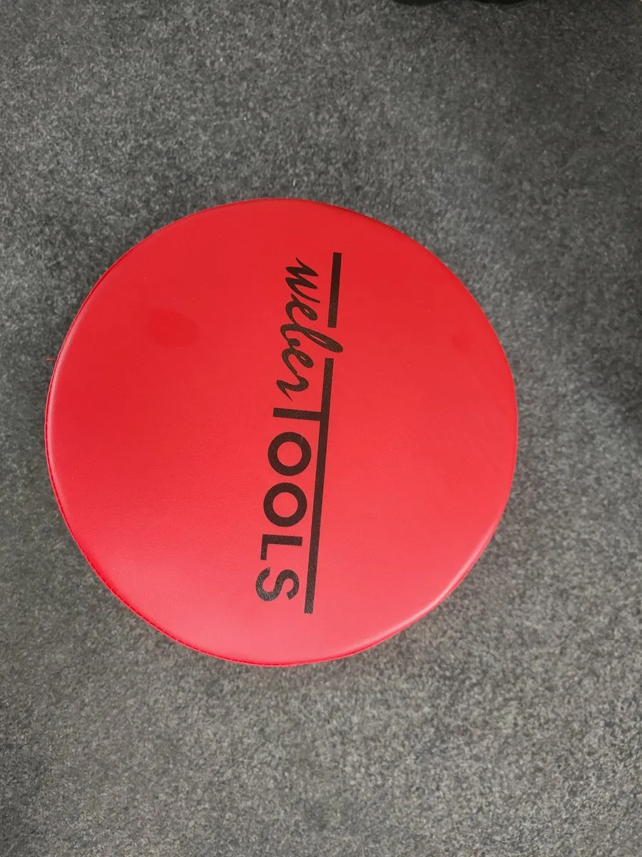 Weber Professionele monteurskruk - 5 zwenkwielen - Rood/Zwart