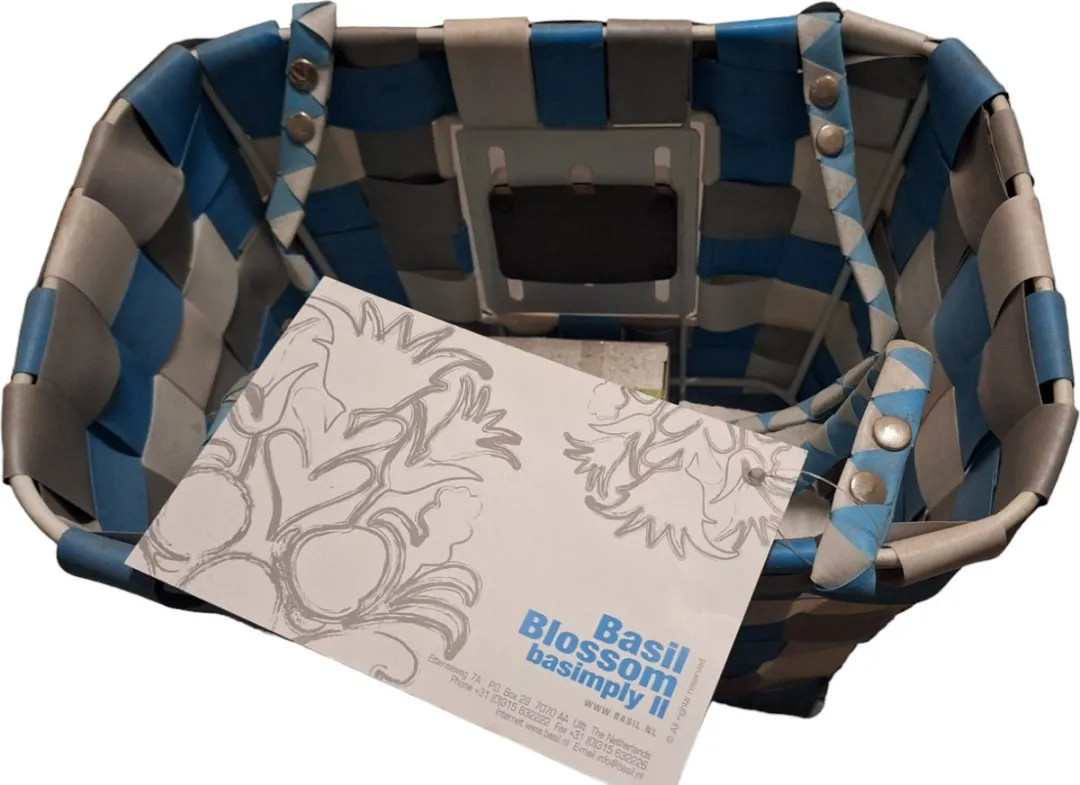 Basil Basimply II Fietsmand - 22L - Blauw/Zilver/Wit