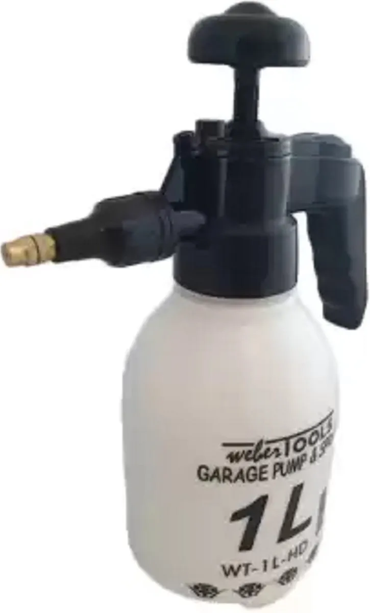 Vloeistofspuit Sprayer 1L Industrial-Kunststof vloeistofspuit voorzien van een 1 liter tank, met een verstelbare nozzle. Geschikt voor hardnekkige reinigingsmiddelen en ontvetters op zowel water- als oplosmiddelbasis.