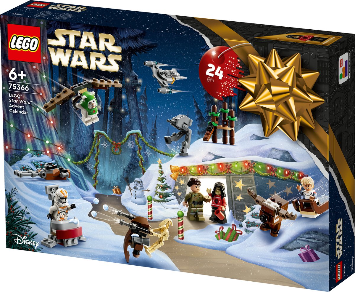 LEGO Star Wars Adventskalender 2023 Set met 24 Cadeautjes - 75366