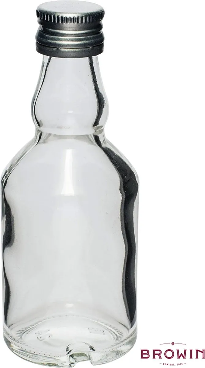 Browin Mini Glazenflesjes 50ml - 10 Stuks - Transparant