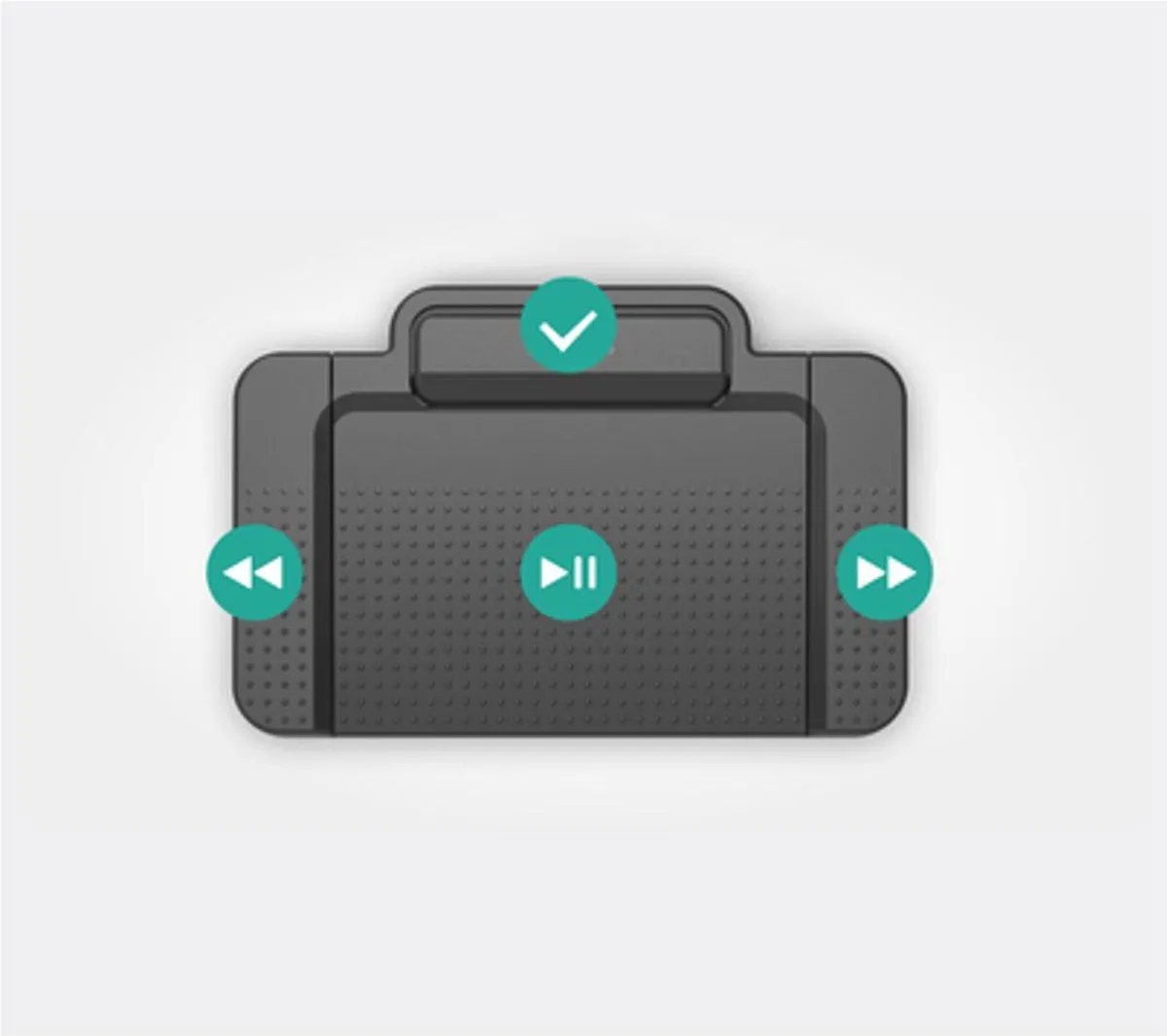 Philips LFH5220 Transcriptie Set - Voetschakelaar USB - Zwart
