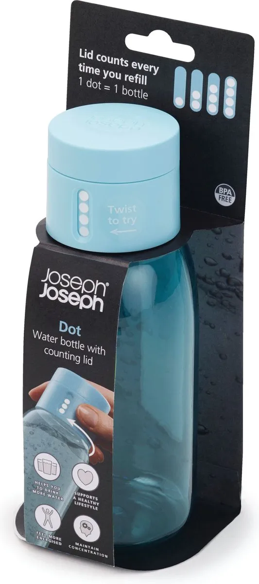 Joseph Joseph Dot Waterfles 400ml - Roze