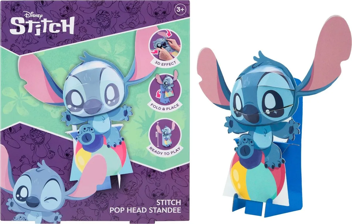 Disney Stitch 3D Pop Head Op Bal Verzamelfiguur 30cm