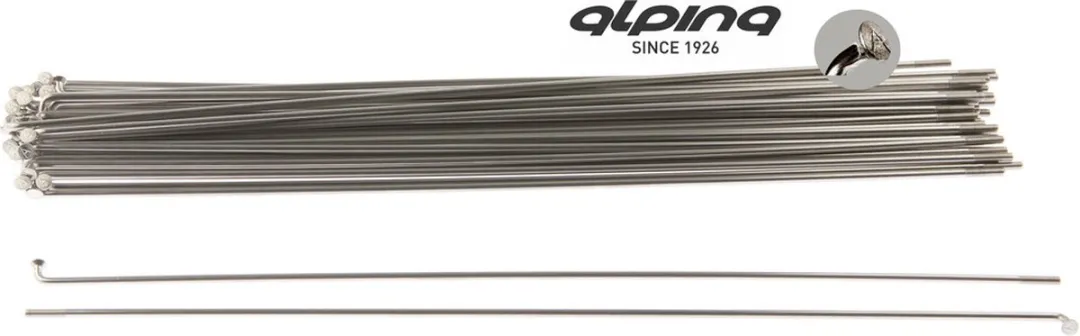 Alpina Spaken Zonder Nippels 13g - 144 Stuks - 250mm Zilver