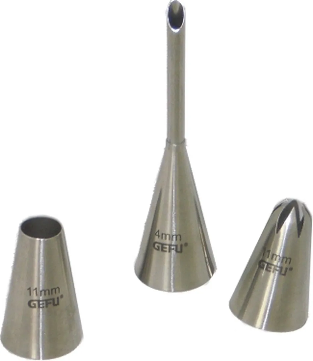 GEFU Decore Spuitmondjes Set 3 Stuks RVS