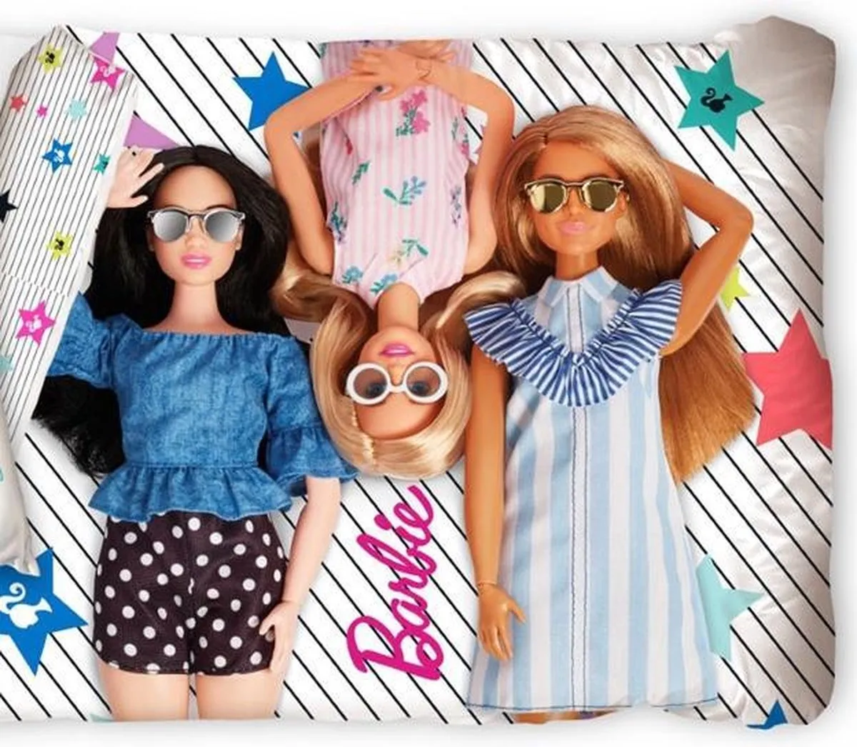 Barbie Dekbedovertrek Eenpersoons 140x200cm - Katoen - Wit