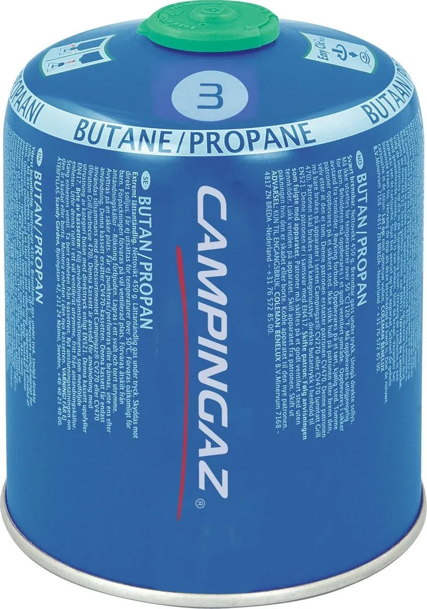 Campingaz CV470 Plus cartridge - kliksysteem - 450 gram butaan / propaan - gas