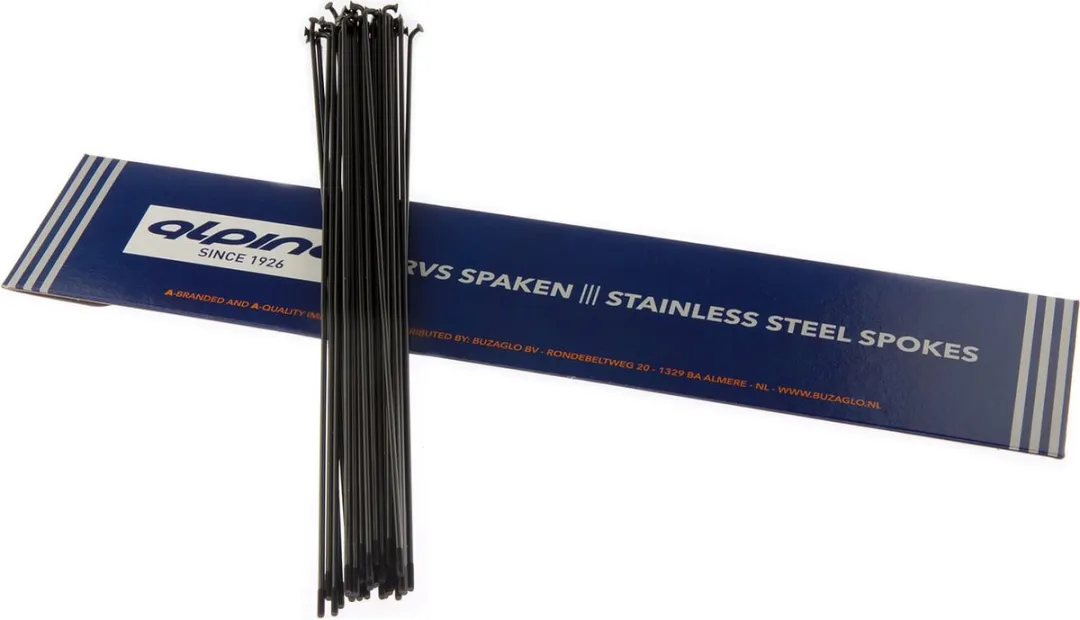 Alpina Spaken 14G 294mm RVS - Zwart