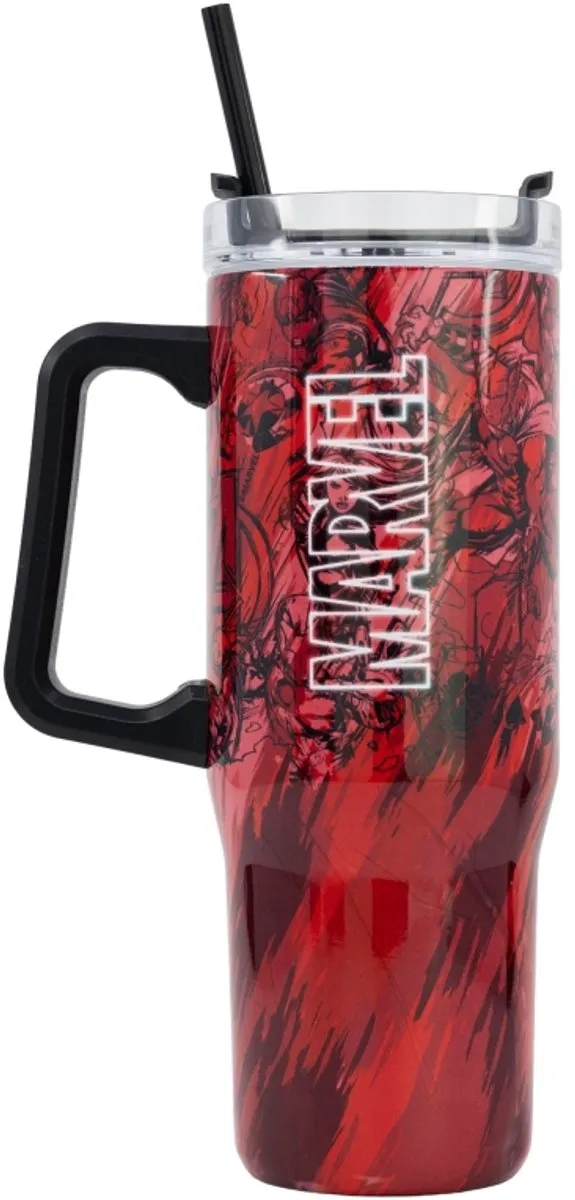 Marvel XL RVS Thermosbeker 940ml - Rood/Rozerood