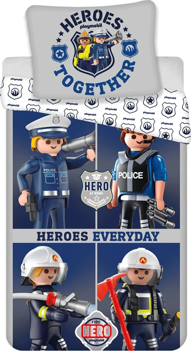 Playmobil Heroes Dekbedovertrek 140x200cm