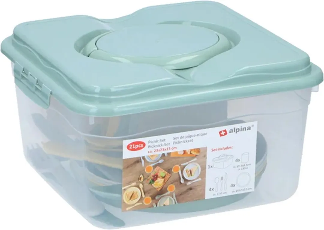 Alpina Picknickset 21-delig - Multicolor