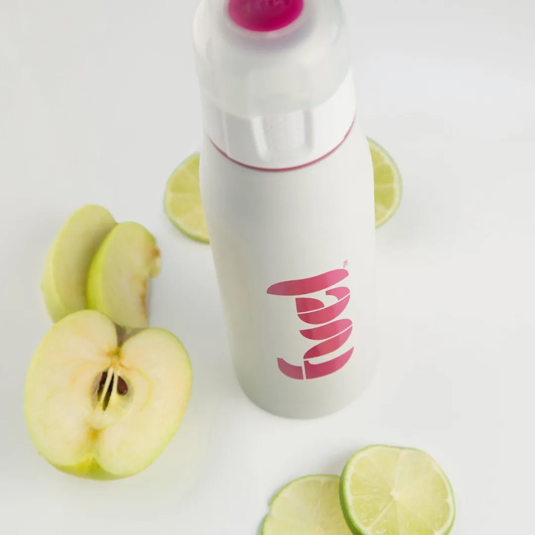 Trudeau Fuel Drinkfles RVS 500ml - Wit/Roze