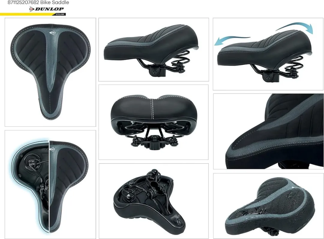 Dunlop Ergonomisch Fietszadel - Stadsfiets - 1 Stuk