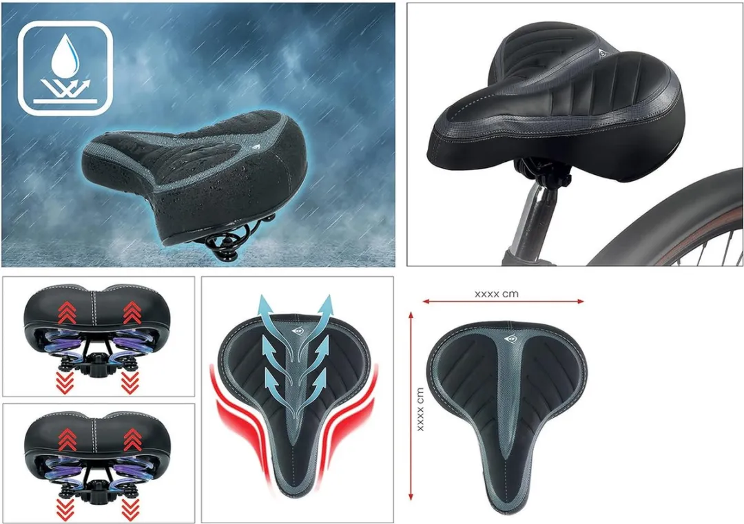 Dunlop Ergonomisch Fietszadel - Stadsfiets - 1 Stuk