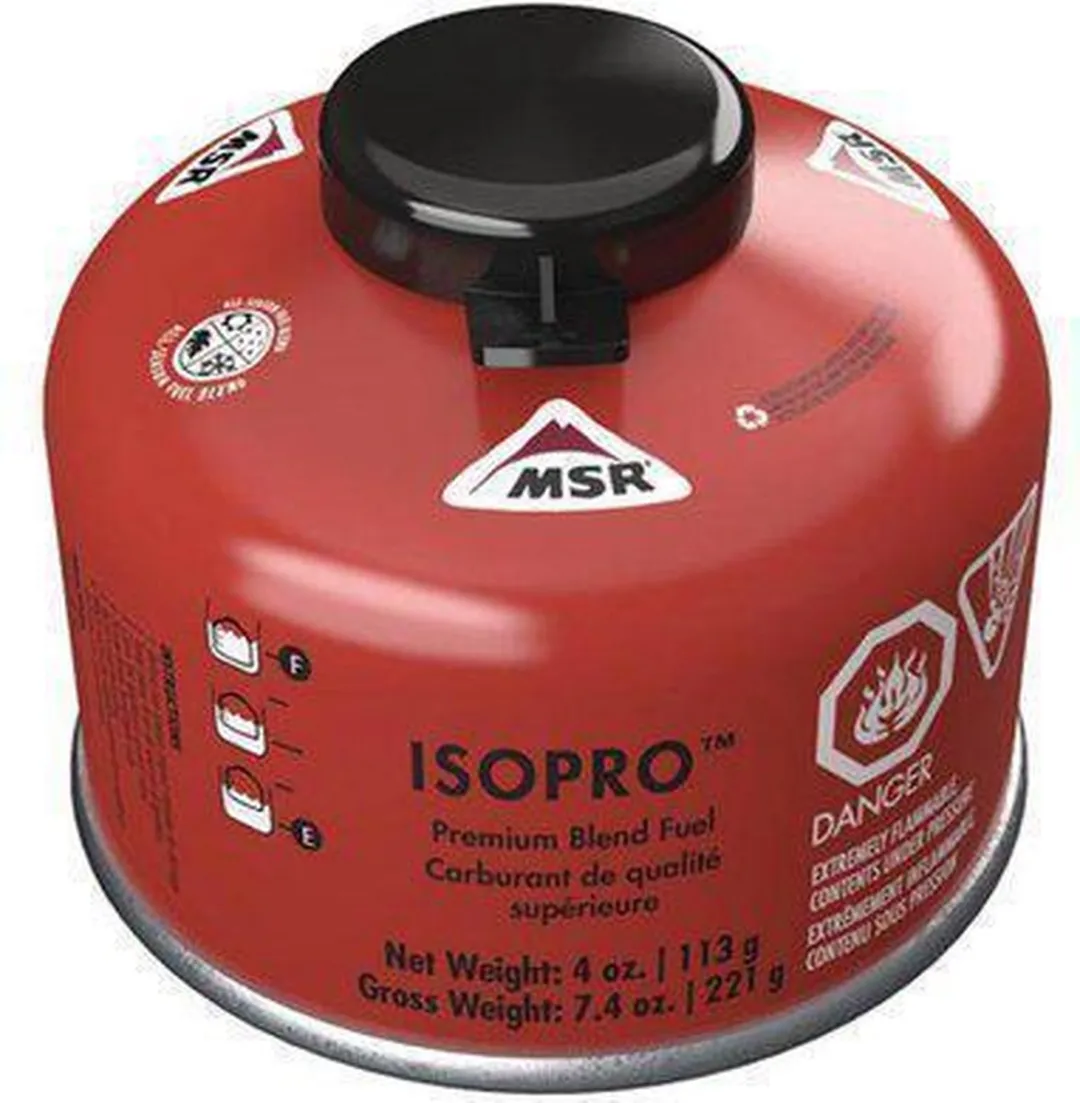 MSR IsoPro Gasfles 113g - Rood - Propaan/Butaan
