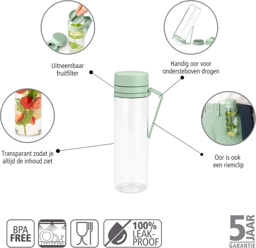 Brabantia Make & Take Drinkfles 500ml - Jade Green
