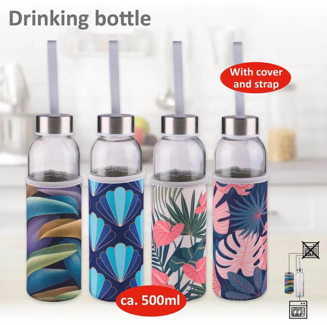 Alpina Drinkfles Glas 500ml + Hoes - 1 Stuks - afbeelding 2 van 3