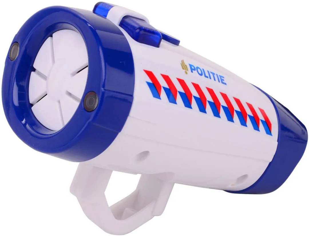 Johntoy Bike Fun Politie Fietslamp Blauw - 25cm