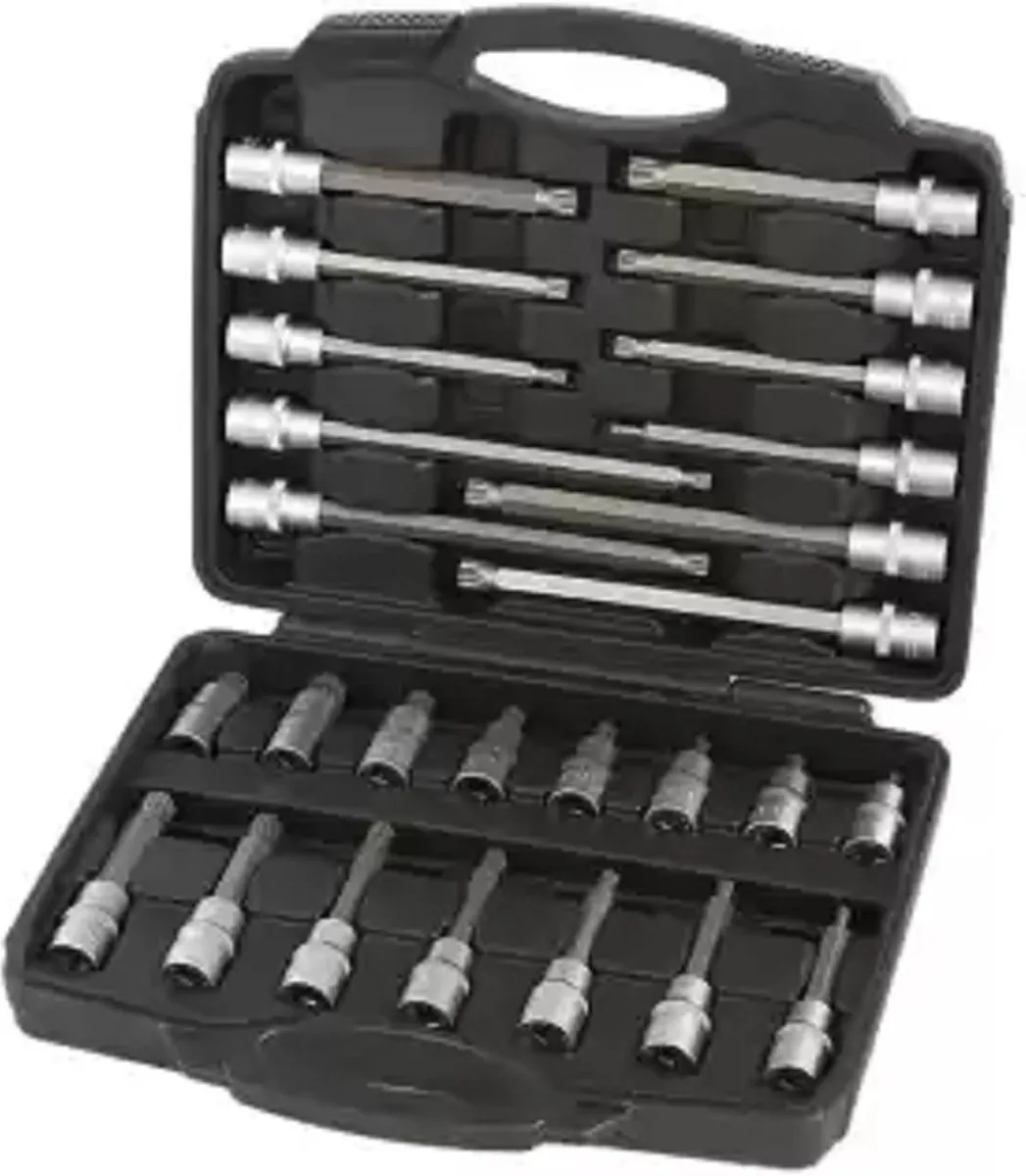 Weber Tools Veeltand Spline-doppenset 26-delig 1/2"