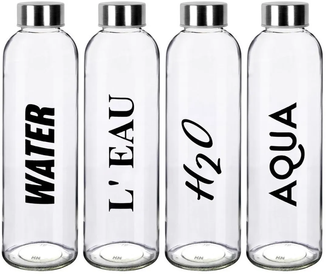 Excellent Houseware Glazen Waterfles 700ml - Metalen Dop - afbeelding 5 van 6