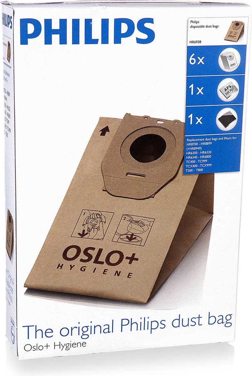 Philips HR6938OSH Stofzuigerzakken - 6 Stuks