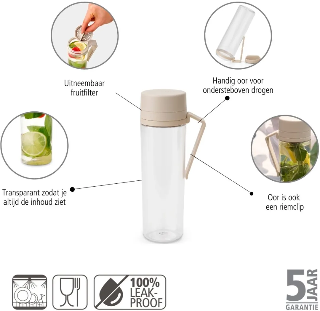 Brabantia Make & Take Drinkfles 500ml - Soft Beige