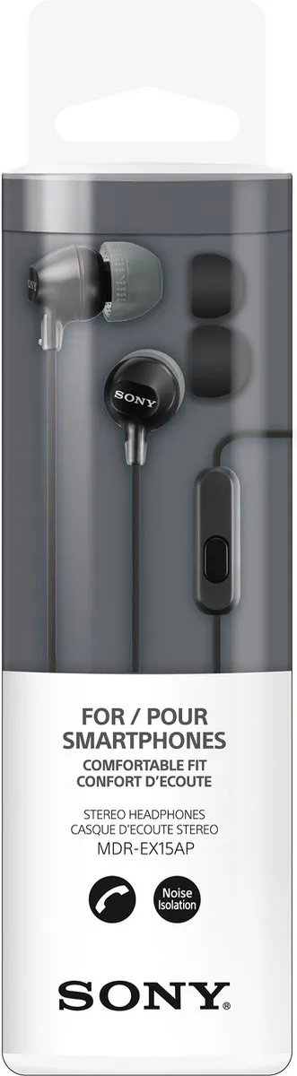 Sony MDR-EX15AP In-ear Oordopjes - Zwart