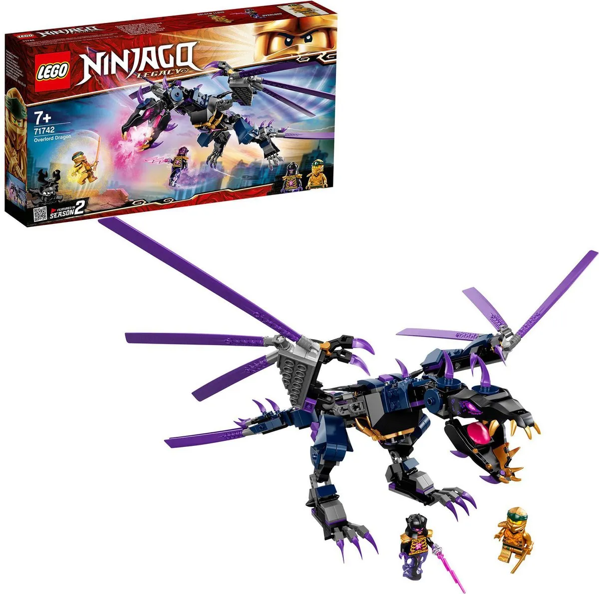 LEGO Ninjago 71742 Overlord Draak - 372 Stukken - Blauw/Paars - afbeelding 3 van 6