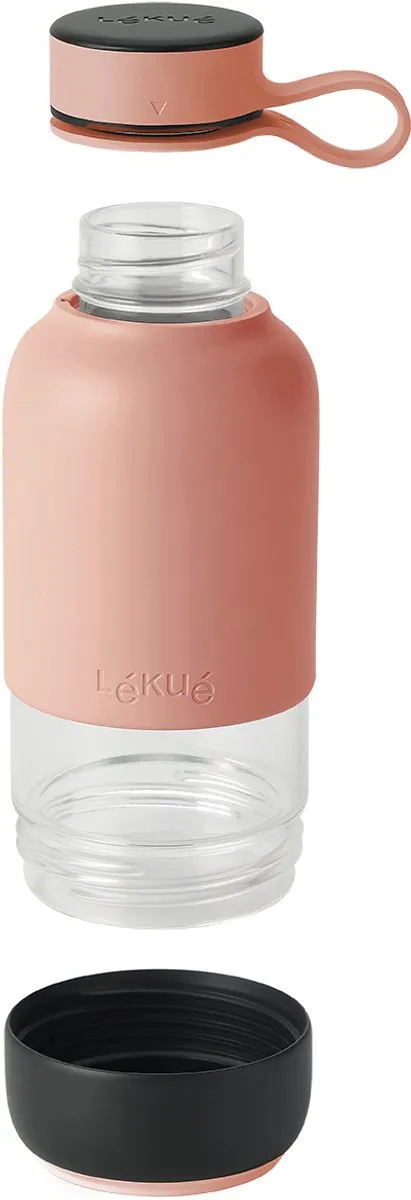 Lékué Drinkfles To Go 500ml - Coral Pink