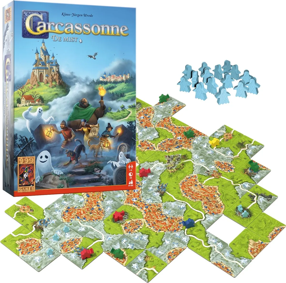 999 Games Carcassonne De Mist Bordspel - 5 Spelers - afbeelding 6 van 6