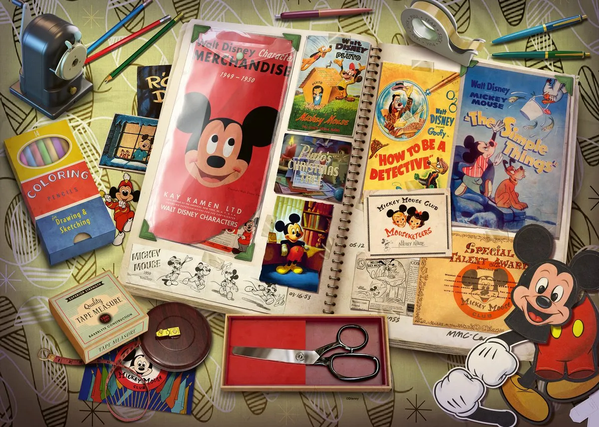 Ravensburger Mickey Mouse 1950 Puzzel 1000 Stuks - afbeelding 2 van 4