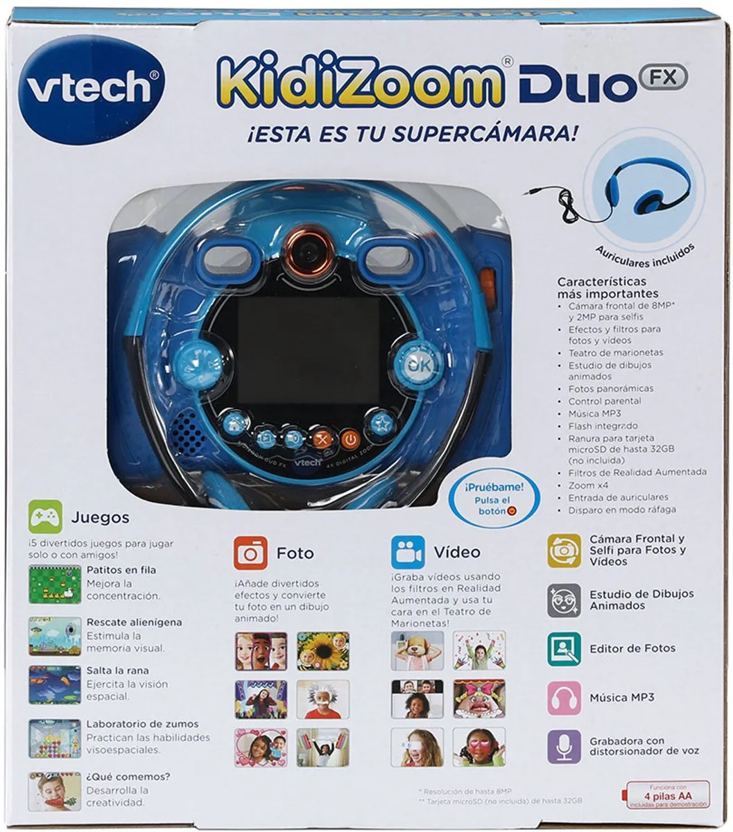 Vtech Kidizoom Duo FX Aquamarijn - 8MP - 4x AA
