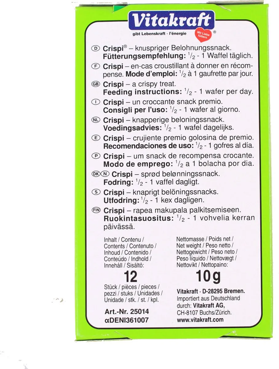 Vitakraft Hamsterwafels Crispi's - 3x15g